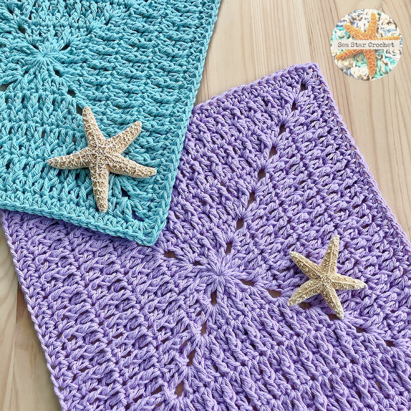 18 Star Granny Square Crochet Pattern: Unleash Your Inner Artisan Today! 18 The Sea Star Boardwalk Washcloth (Granny Square)