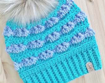 The Sea Star Marine Beanie PDF Pattern, 2 Sizes + Messy Bun Version included