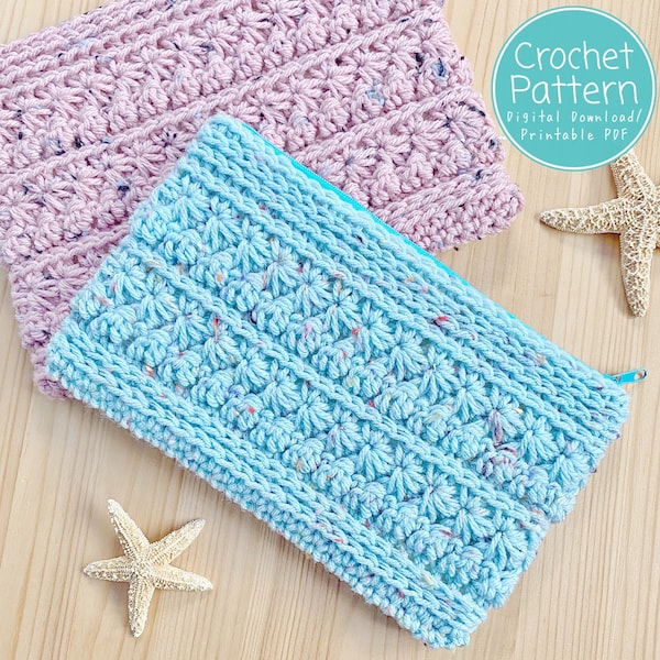 The Sea Star Bay Zipper Pouch PDF Pattern/Digital Download 2 sizes Included READ Description