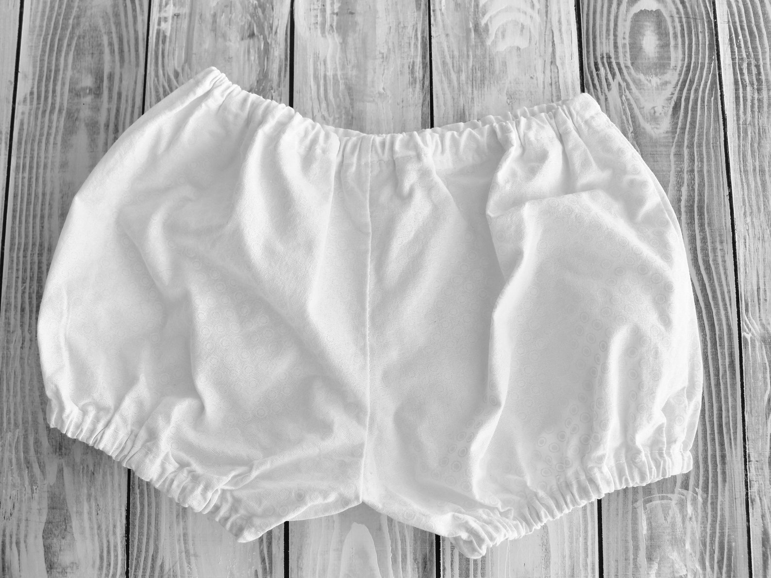 White Baby Bloomers Floral and Polka Dot Printed All White Etsy