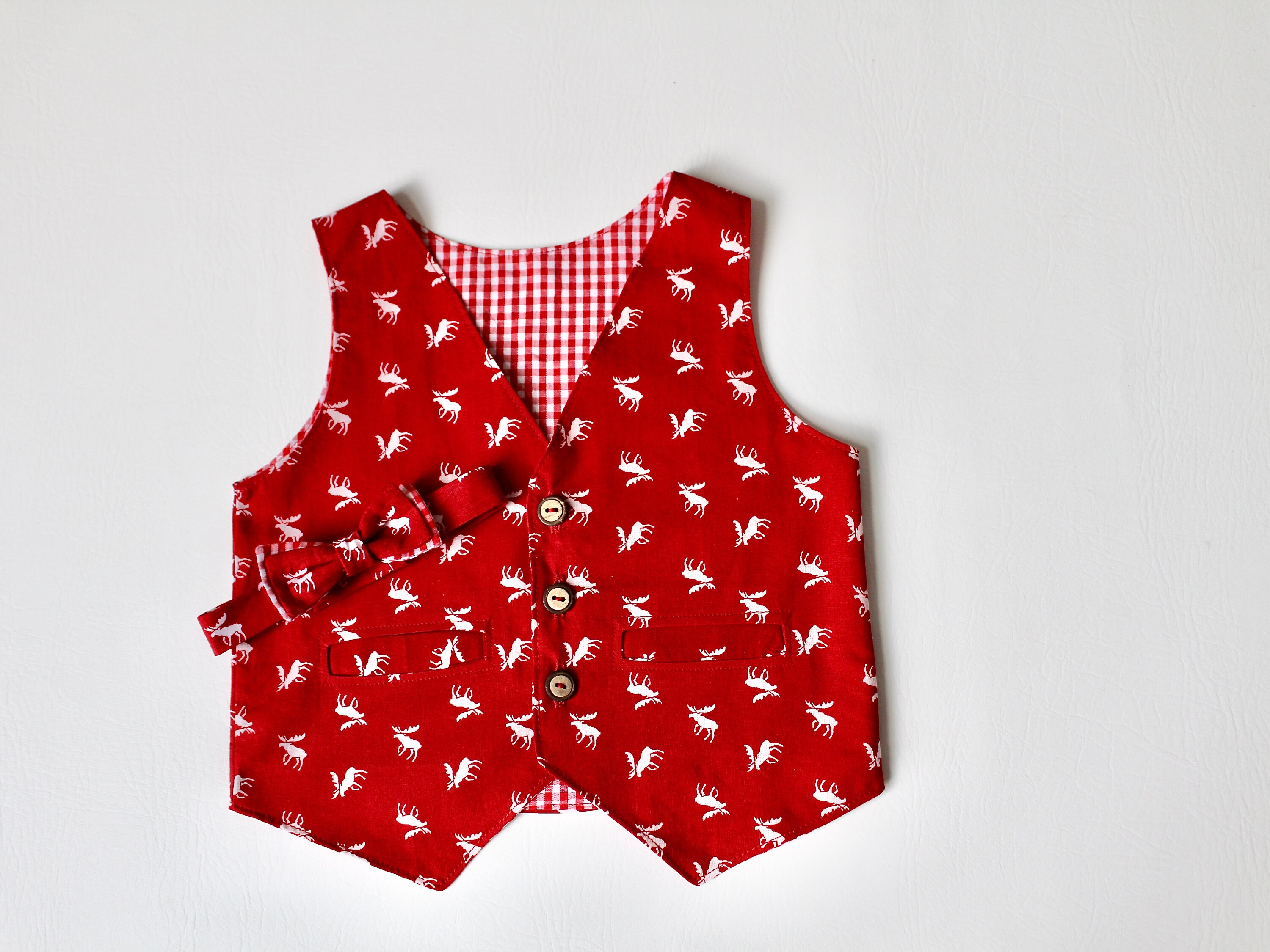 Boy's Christmas Vest and Bow Tie Classic Waistcoat With Etsy