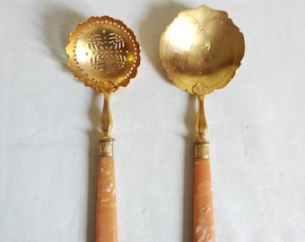 Vintage cutlery to serve the dessert consisting of two spoons