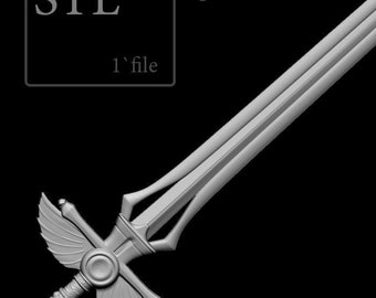 STL file sword blade 3D model for 3D printing