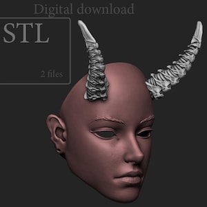 STL Modell Hörner Dämon Skelett für Cosplay 3D Druck