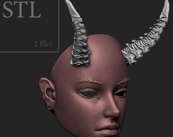 STL model horns Demon skeleton for cosplay 3D printing