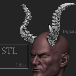 STL model horns demon alien ver017 for 3D printing