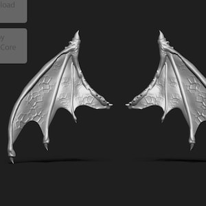 STL Succubus wing for BJD doll