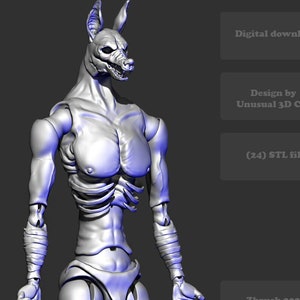 3D Modelldatei STL Anubis Bjd Puppe