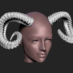 STL Model of Demon Horn for head ver009 for 3D printing