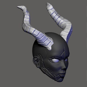 STL Model Demon Horns für BJD Puppen ver003 für den 3D Druck