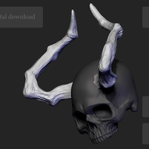 STL Modell der Dämonen Hörner Version 007 für den 3D Druck