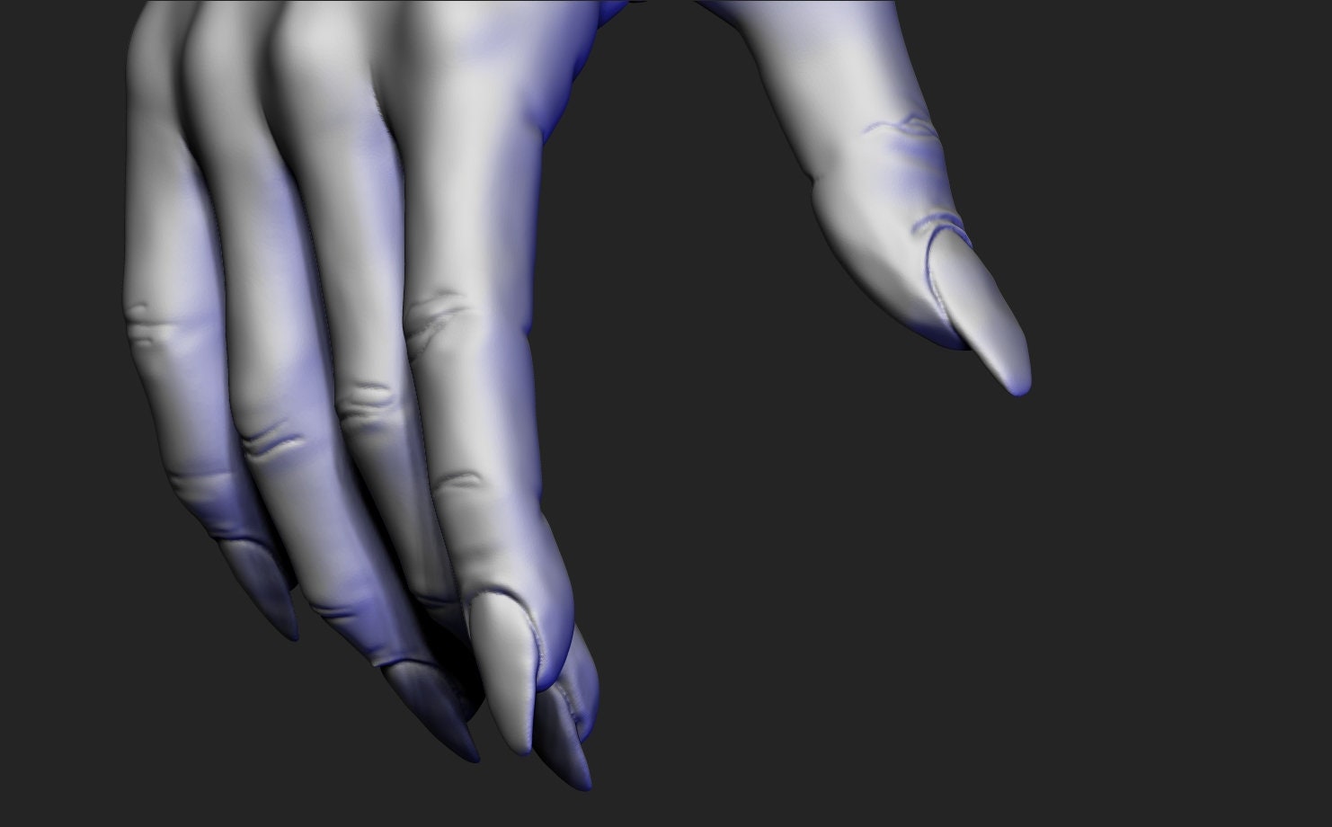STL Female Hand Palm With Nails for Manicure. BJD Doll 3D Printing - Etsy