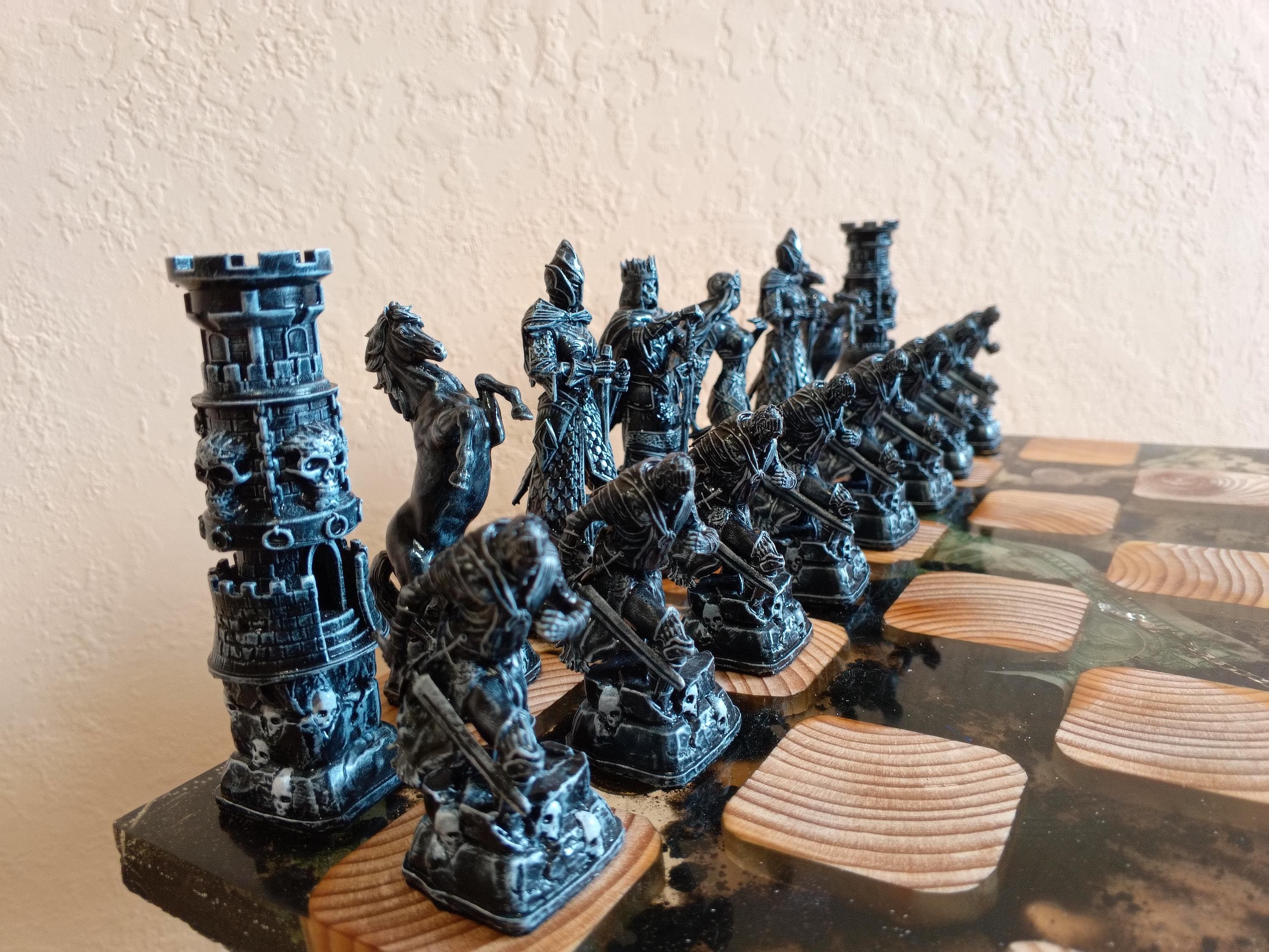 Designer Chess in Medieval Style 32 Pieces - Etsy