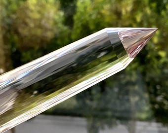 Tibetan Himalayan Clear Quartz Vogel Wand: 6.25" Master Healer Crystal