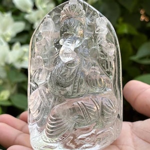 クリア ヒマラヤ クォーツ クリスタル ガネーシャ - ガネーシャ神像
