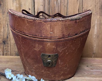Antique Leather Box and Hat