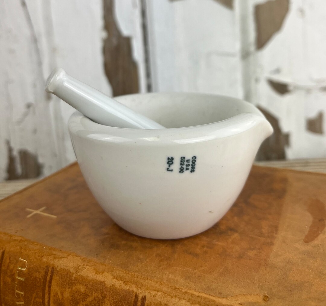 Coors Lab Porcelain Mortar and Pestle Etsy