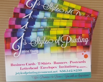 Business Cards | Full Color Glossy | Custom Printed Business Cards | Single or Double-sided Business Cards | Glossy Business Cards