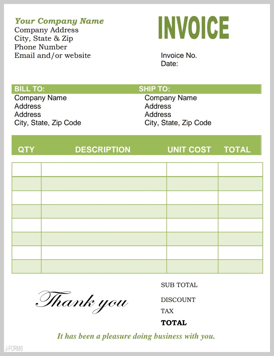 invoice-template-instant-download-editable-invoice-etsy