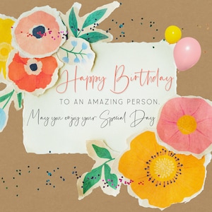 Birthday Card - Digital | Virtual Birthday Card | Downloadable Birthday Card