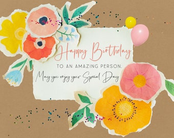 Birthday Card - Digital | Virtual Birthday Card | Downloadable Birthday Card