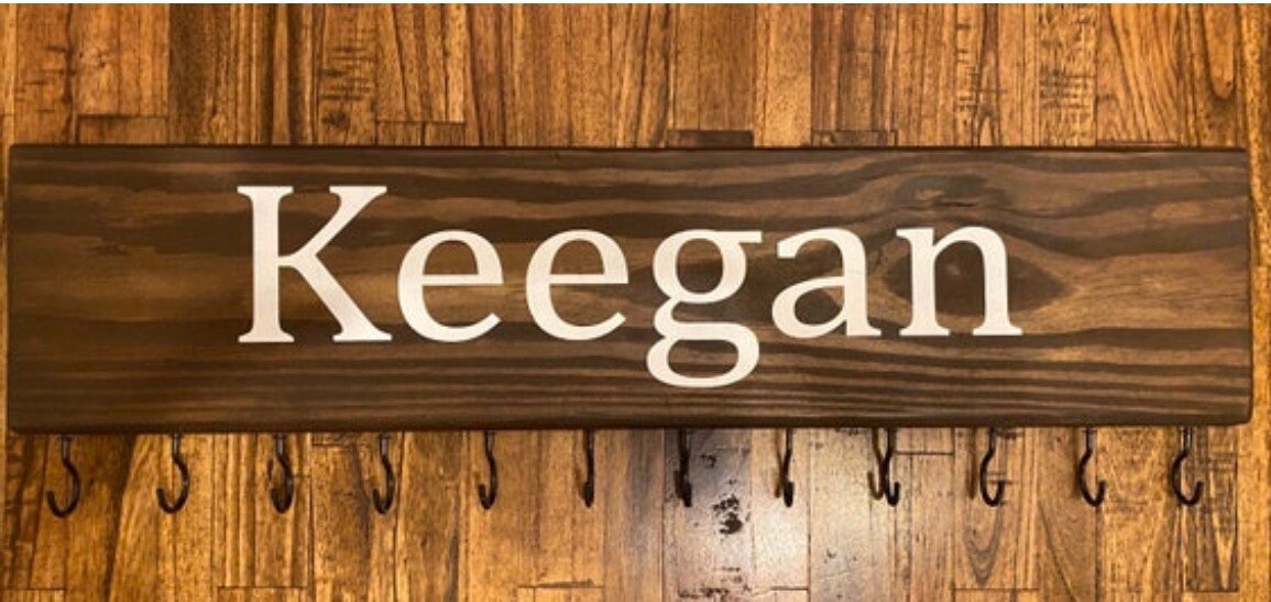 Boys Hat Rack Holder Coat Hanger Personalized Baby Boy Etsy