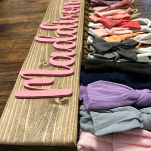 24"with special walnut stain, pink letters, font B