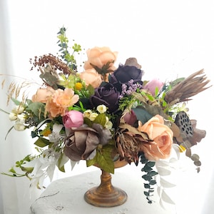 Luxury Silk Floral Arrangement | High-Quality Home Decor Centerpiece | Living-room/Dining-room/Office Meaningful Gift Idea
