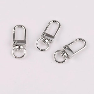 10 Rounded Square Clasps Silver
