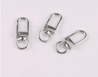 10 Rounded Square Clasps Silver