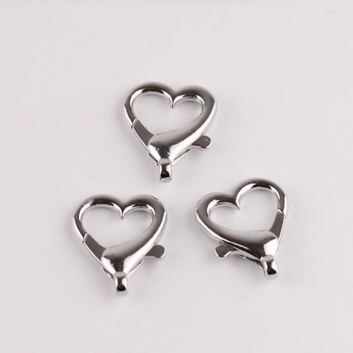 Sterling Silver Heart Clasp Lobster Claw - Etsy