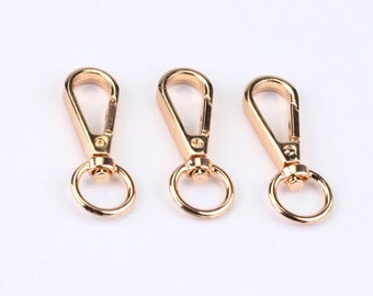 10 Large Swivel Clasps Gold