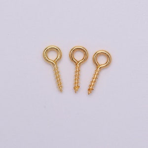 200 Bright Gold Eyelets pins (4 x 8 mm)
