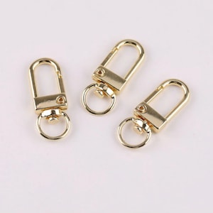 10 Rounded Square Clasps Gold