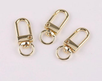 10 Rounded Square Clasps Gold