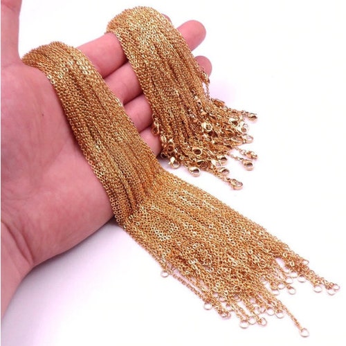 2mm Gold Over Stainless Steel Flat Cable Chain. 10 FT / 20 FT Etsy