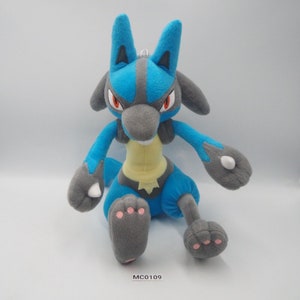 New Pokemon Lucario Shiny Lucario Plush Doll Stuffed Cute Mega