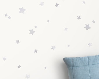 Fabric Wall Decal, Watercolour Stars, Kids Wall Stickers