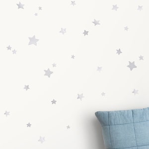 Fabric Wall Decal, Watercolour Stars, Kids Wall Stickers