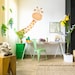 Giraffe Fabric Wall Decal, Toddler Watercolour Room Decor, Animal Wall Stickers 