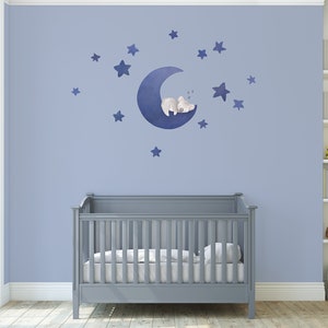 Koala Moon Wall Decal Night Time Australian Animals Nursery Decor Watercolour Wall Stickers image 5