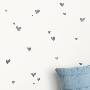 Fabric Wall Decal, Watercolour Hearts, Nursery Decor, Girls Room, Kids ...