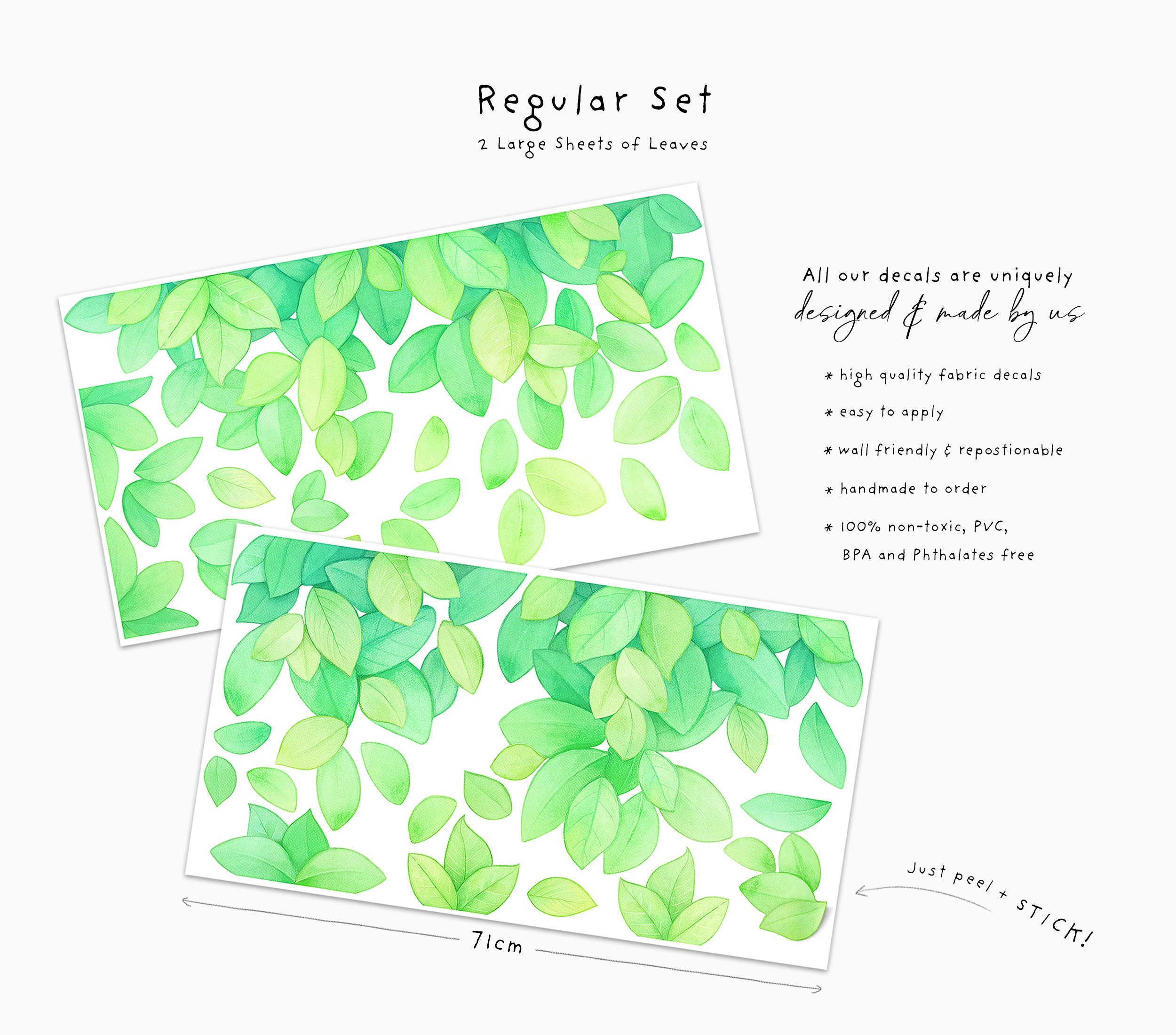 Fabric Wall Decal Tree Leaves Wall Decal Watercolour Etsy Australia