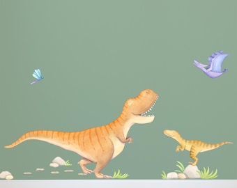 T Rex Dinosaur Wall Decal Set - Little Tall Tales