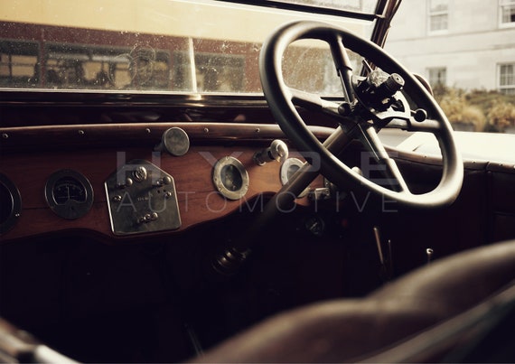 Vintage Rolls Royce Automotive Photography Interior Dashboard Design Detail Print