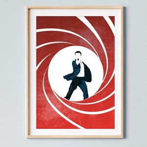 James Bond movie tribute poster