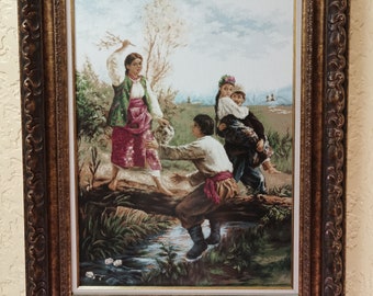 Bordado "Por mampostería" (según una pintura del artista ucraniano Trutovsky) Вышивка "По кладке"