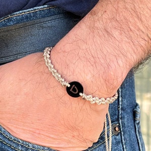 Custom Initial Bracelet men, woven bracelet, Couples bracelet, Personalized Bracelet, valentines gift, Boyfriend gift, Matching bracelet
