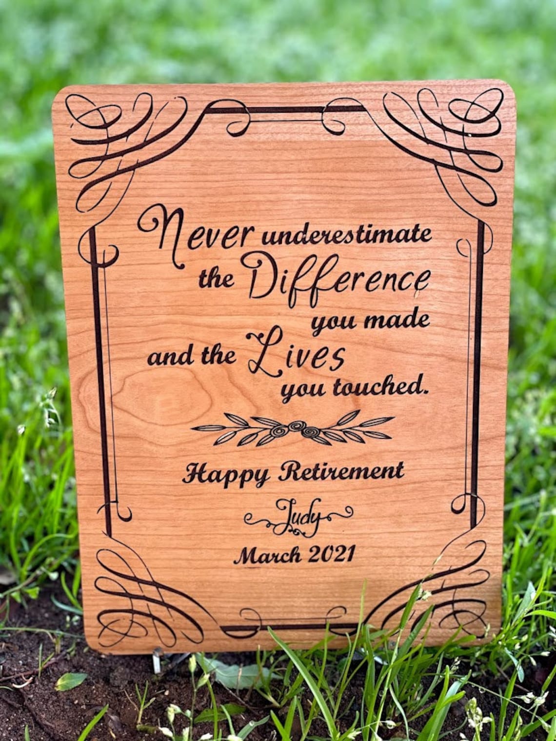 personalized-retirement-wood-plaque-beautiful-cherry-wood-etsy