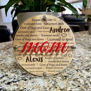 Mothers Day Gift Sign, Personalized Gift for Mom, Grandma, Nana, Grandpa, Family Keepsake, Grandkids
